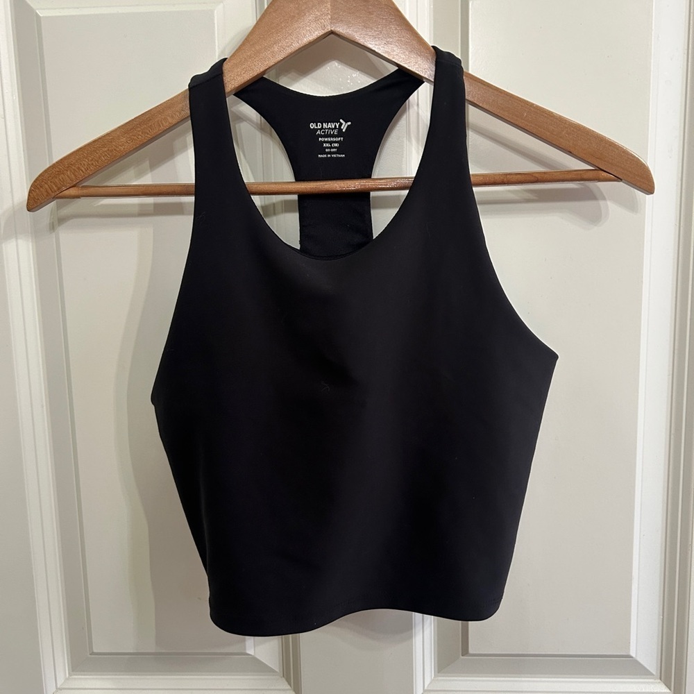 Like new size XXL/18 youth Old Navy Go Dry  Black Racerback longline bra.